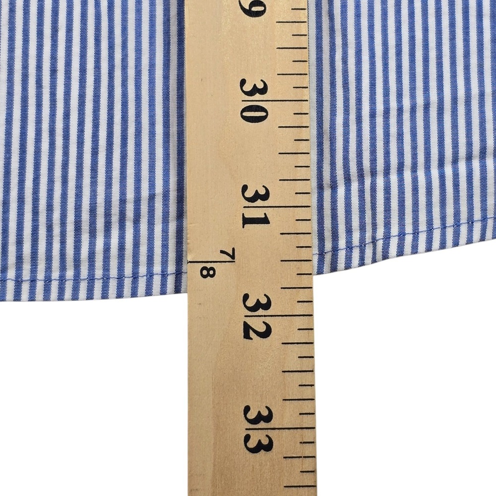 Southern Tide Charleston Blue/White Striped Classic Fit L/S Sport Shirt Men's M - Picture 7 of 7